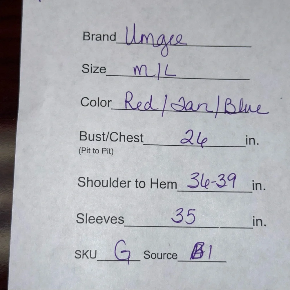 Umgee Boho Patchwork Kimono Duster Floral Open Front Lightweight M/L - Picture 7 of 7